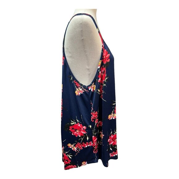 Papermoon Basima Back Detail Knit Top~Size 3X~Navy Floral Stitch Fix Tank~L4 11 - Picture 3 of 10